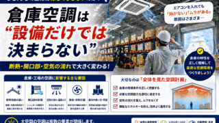 倉庫・工場のエアコン選び方ガイド｜業務用エアコンの選定ポイントを解説 
