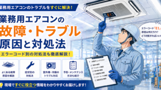 業務用エアコンの故障サインと対処法｜工場・オフィス・店舗の担当者向けチェックリスト 